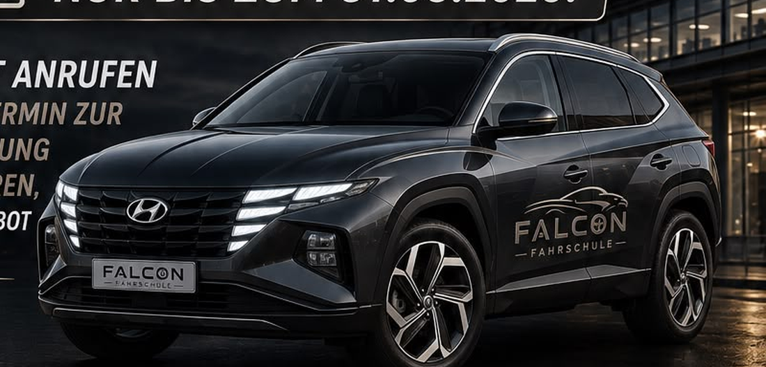 Schulfahrzeug der Falcon Fahrschule